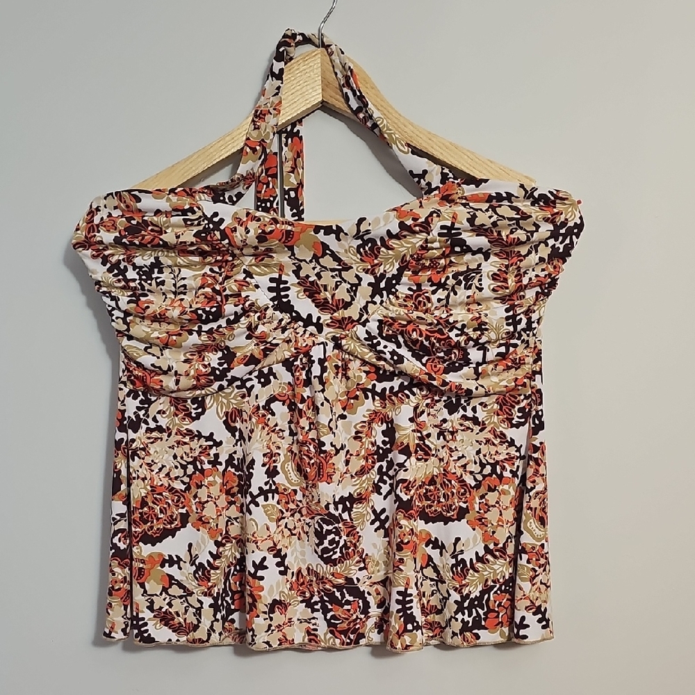 AB Studio Multicolor Floral Women's Halter Top Size Medium